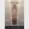 Дверь для хамама Восточная арка бронза
