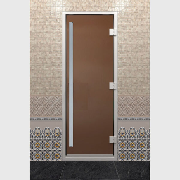 Дверь для хамама серия престиж бронза матовое