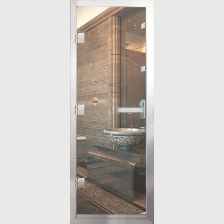 Дверь для хамама стекло прозрачное