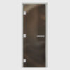 Дверь для хамама стекло бронза прозрачное без порога