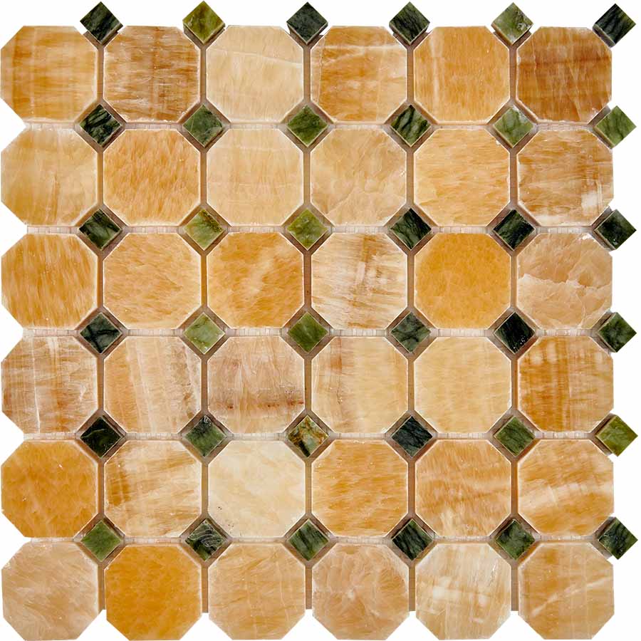 PIX 210  Honey onyx, Dondong, чип 48×48 мм, сетка 305х305×8 мм, Полированная